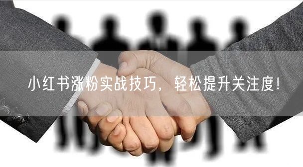 小红书涨粉实战技巧，轻松提升关注度！