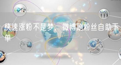 快速涨粉不是梦，微博刷粉丝自助下单