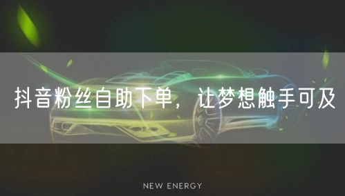 抖音粉丝自助下单，让梦想触手可及