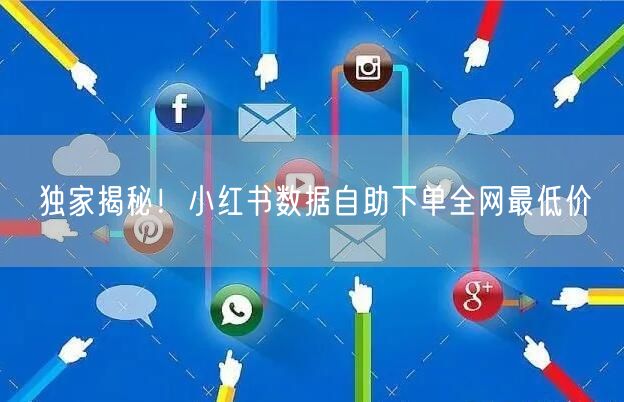 独家揭秘！小红书数据自助下单全网最低价